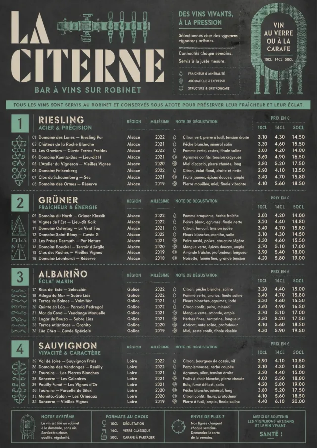 Industrial Craft wine-menu menu template preview