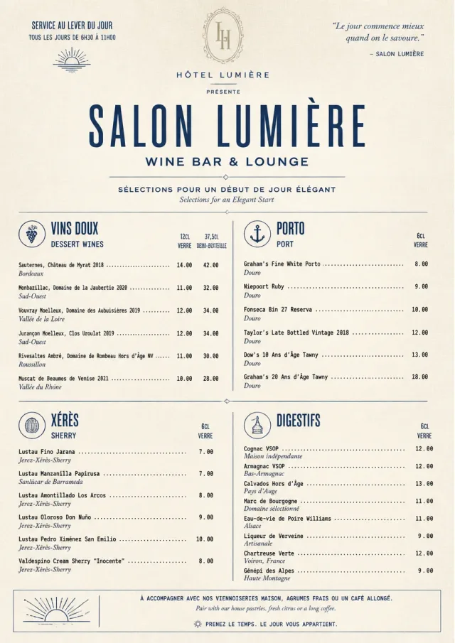 Luxury Hotel Lounge wine-menu menu template preview