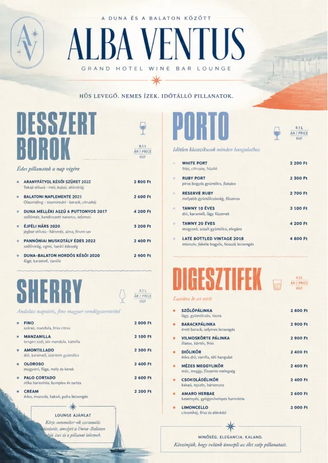 Luxury Hotel Lounge wine-menu menu template preview