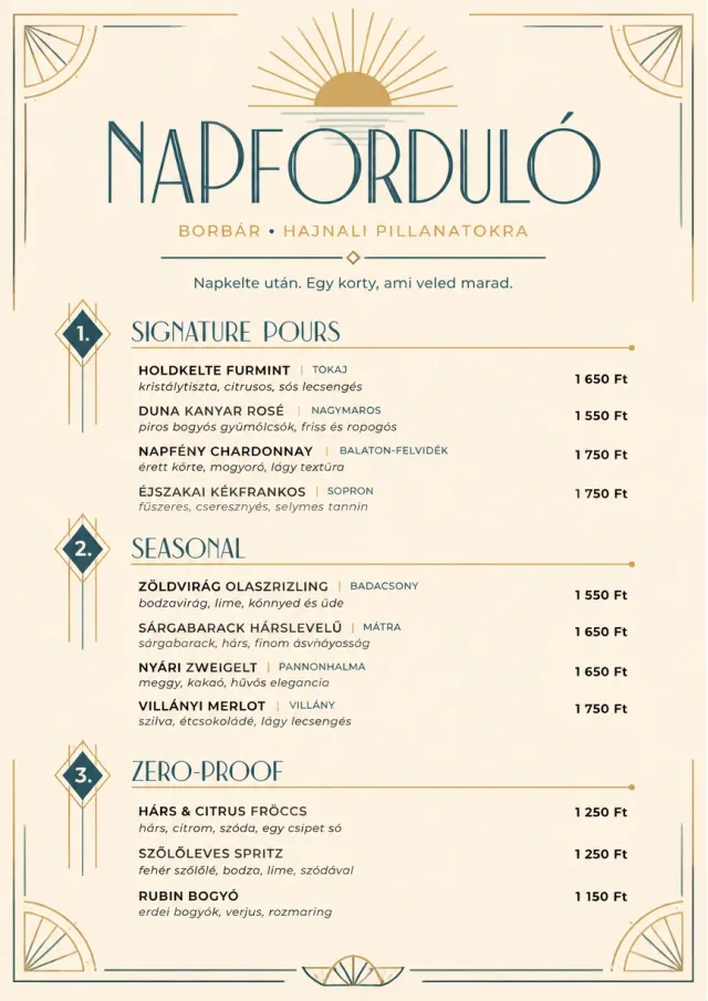Boutique Pour Card wine-menu menu template preview