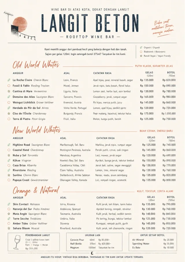 Modern Minimal Pour wine-menu menu template preview