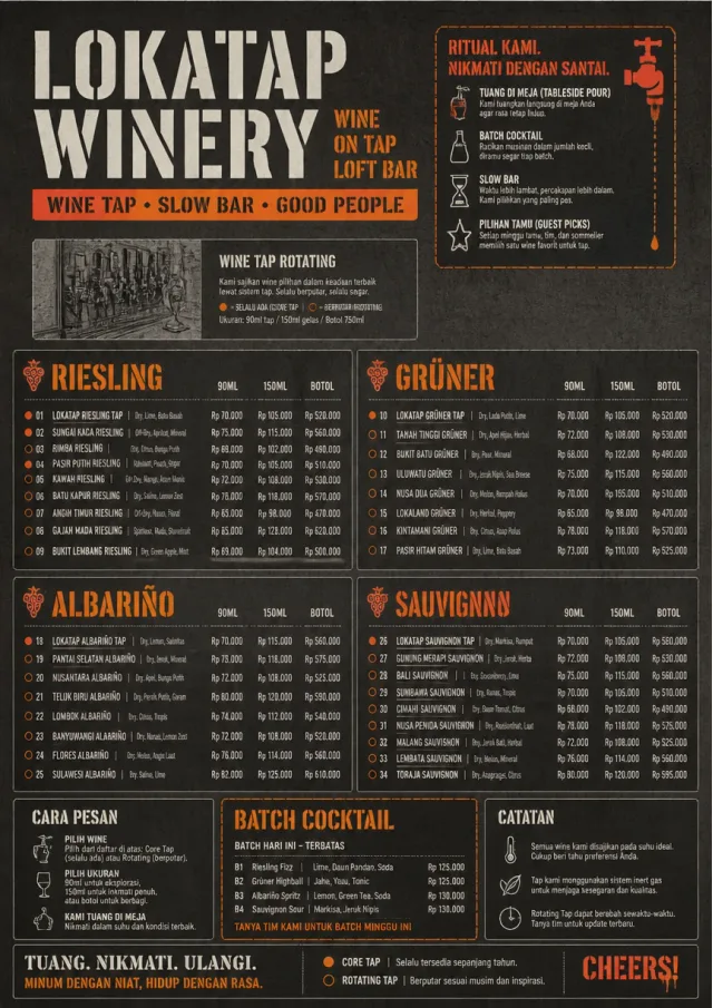 Industrial Craft wine-menu menu template preview