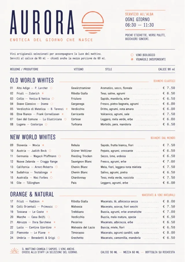 Modern Minimal Pour wine-menu menu template preview
