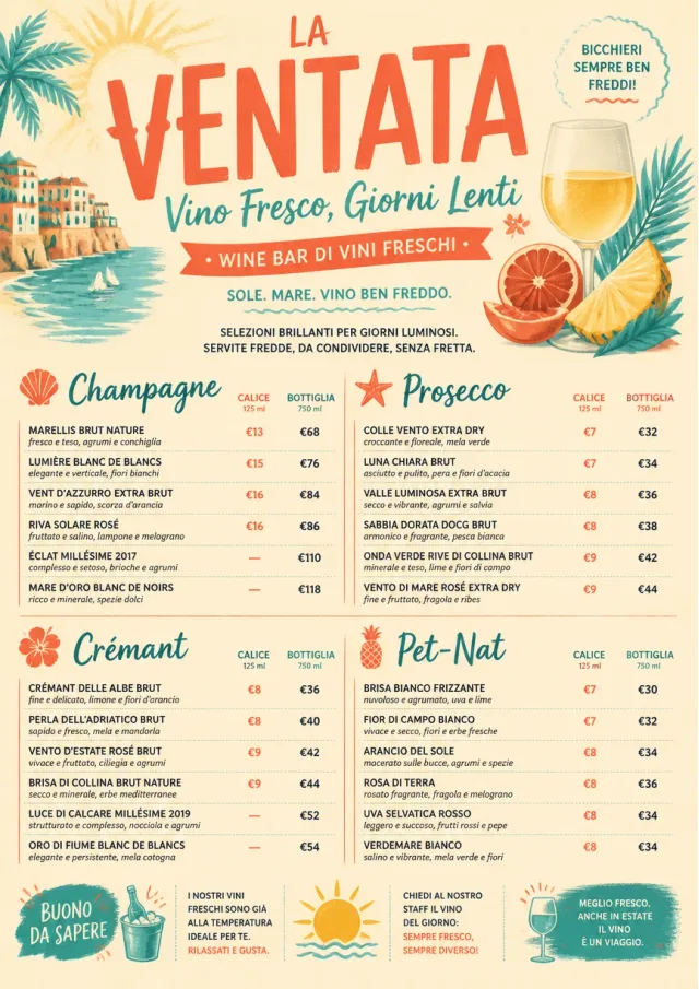 Tropical Refresh wine-menu menu template preview