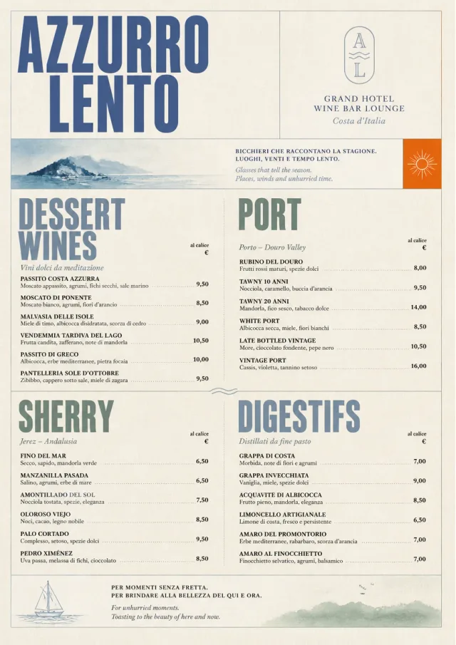 Luxury Hotel Lounge wine-menu menu template preview