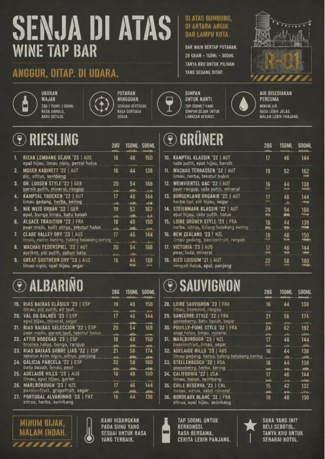 Industrial Craft wine-menu menu template preview