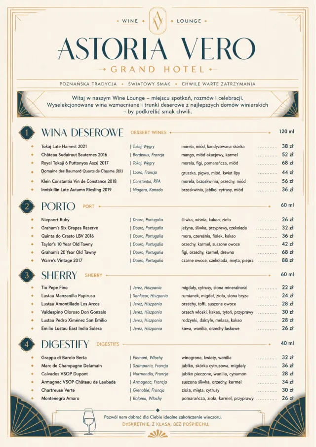 Luxury Hotel Lounge wine-menu menu template preview