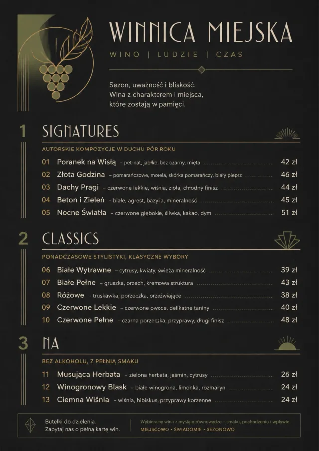 Mono Bar Minimal wine-menu menu template preview