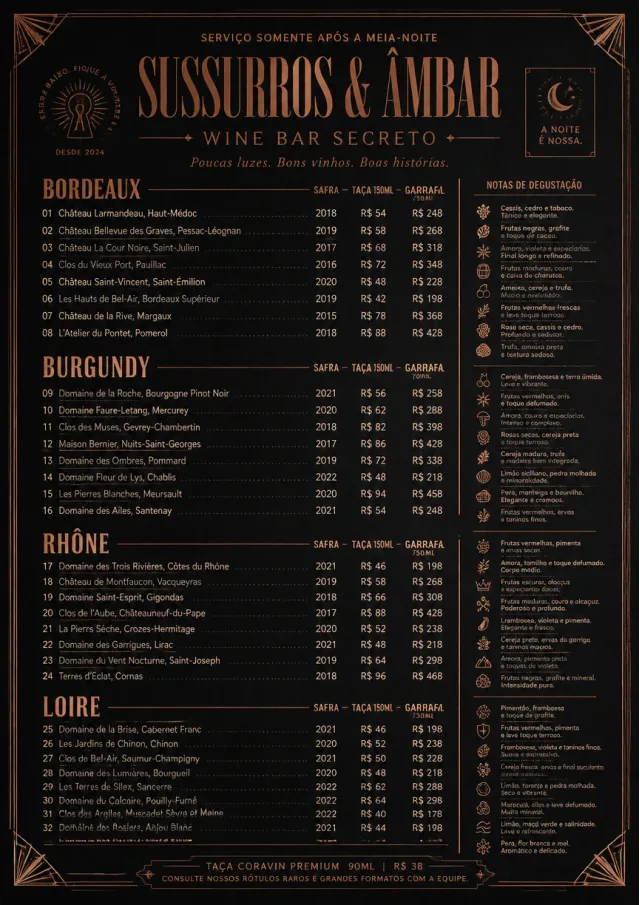 Speakeasy Spirits wine-menu menu template preview