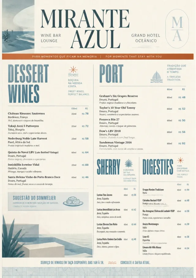 Luxury Hotel Lounge wine-menu menu template preview