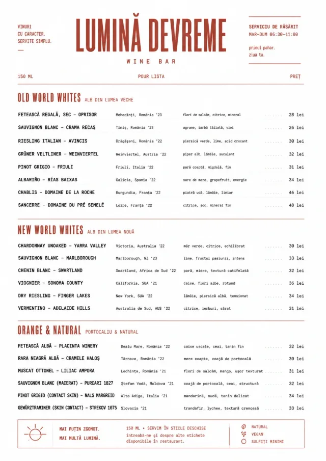 Modern Minimal Pour wine-menu menu template preview