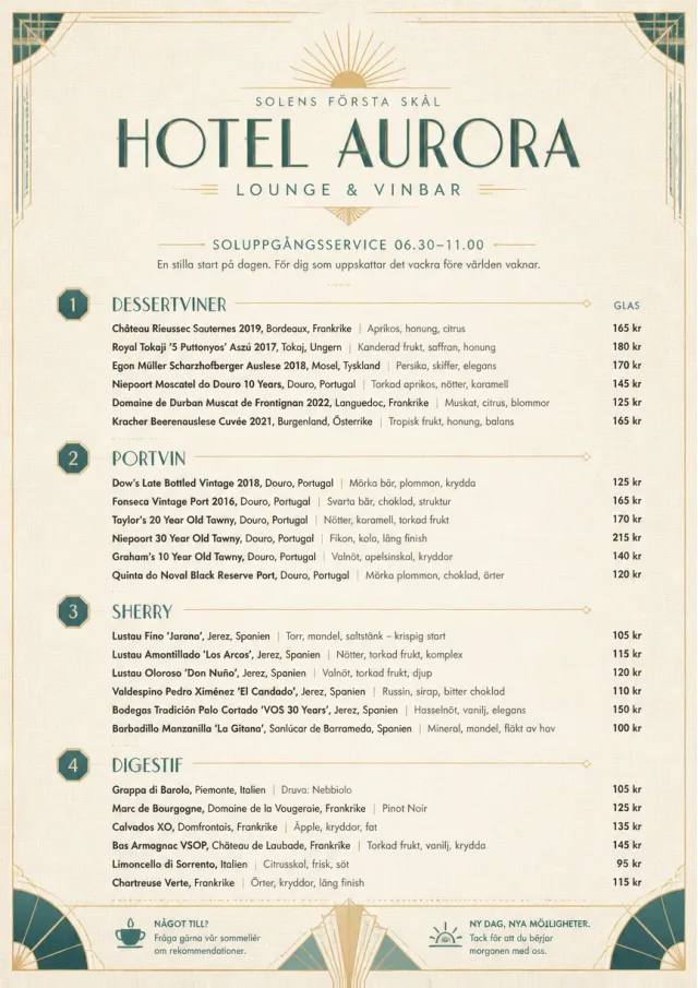 Luxury Hotel Lounge wine-menu menu template preview