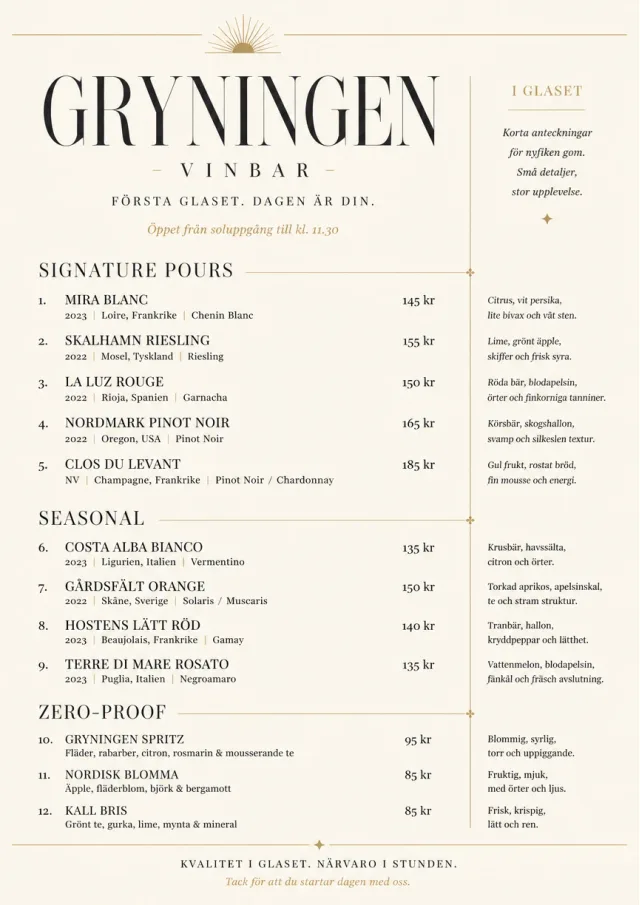 Boutique Pour Card wine-menu menu template preview