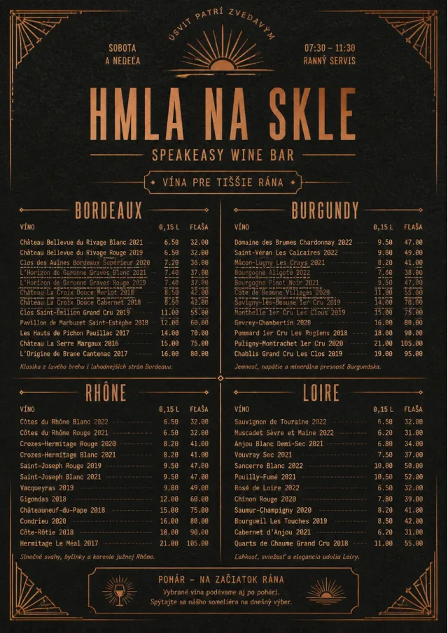 Speakeasy Spirits wine-menu menu template preview
