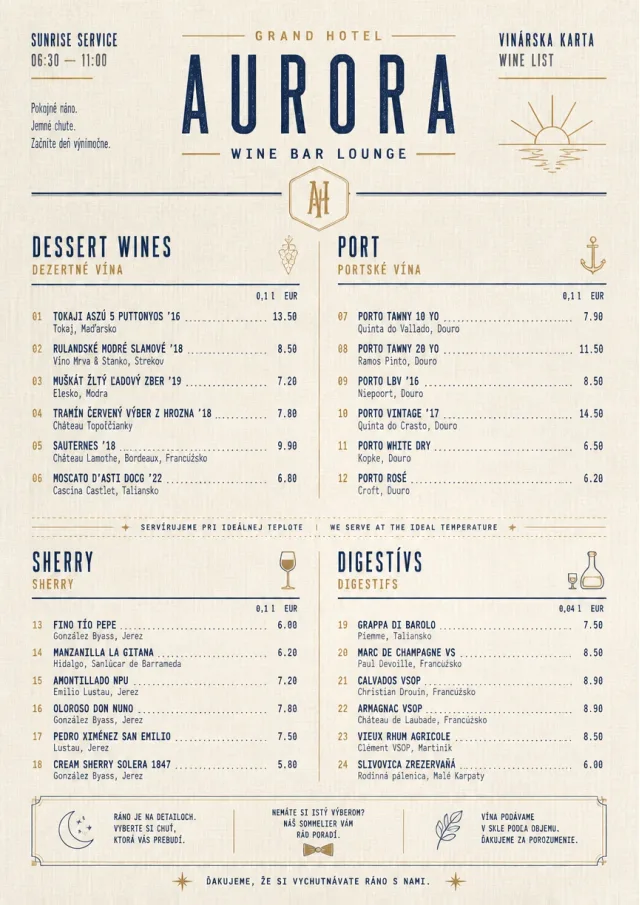 Luxury Hotel Lounge wine-menu menu template preview