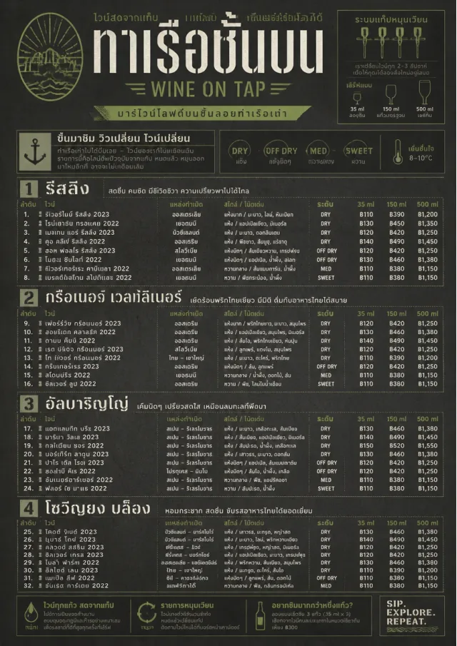 Industrial Craft wine-menu menu template preview