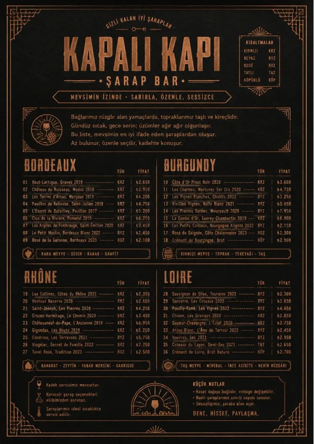 Speakeasy Spirits wine-menu menu template preview
