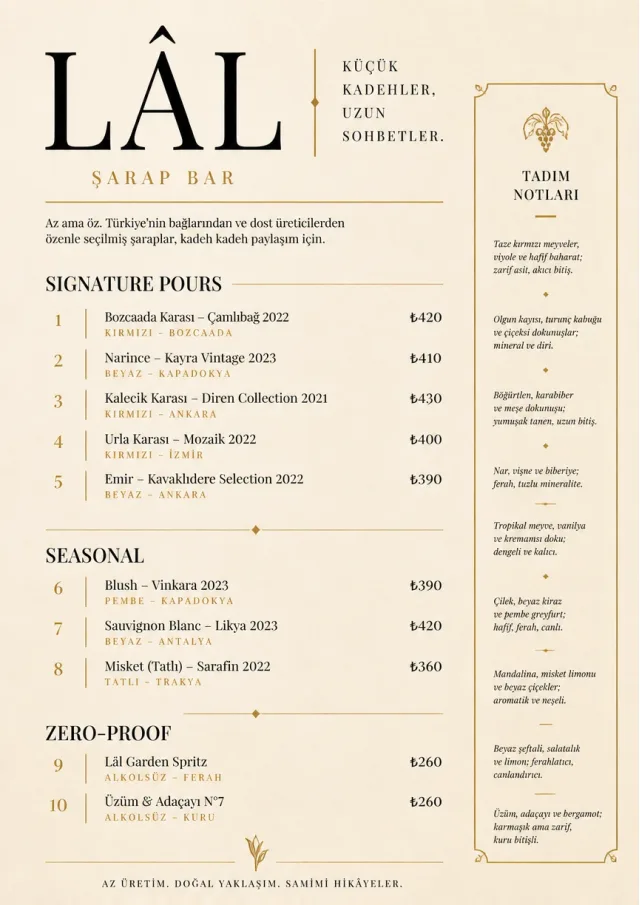 Boutique Pour Card wine-menu menu template preview