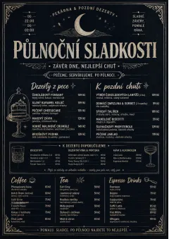 Midnight Sweets menu template preview