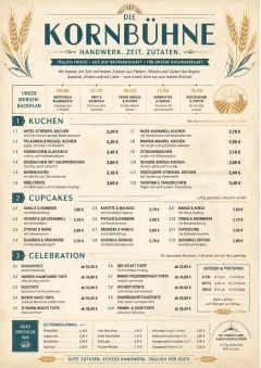 Bakery Rustic menu template preview