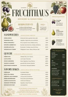 Seasonal Pastry menu template preview