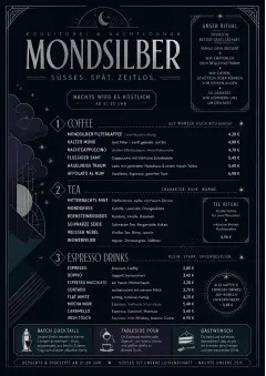Midnight Sweets menu template preview