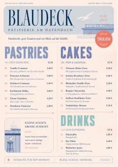 Patisserie Counter menu template preview