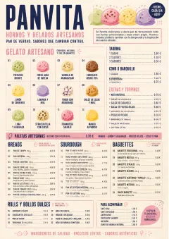 Gelato Bright menu template preview