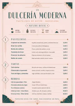 Patisserie Counter menu template preview