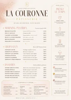 Patisserie Elegant menu template preview