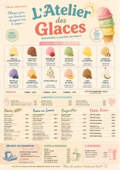 Gelato Bright menu template preview