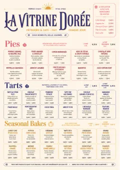 Cafe Dessert Case menu template preview