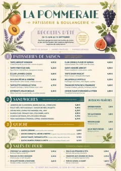 Seasonal Pastry menu template preview