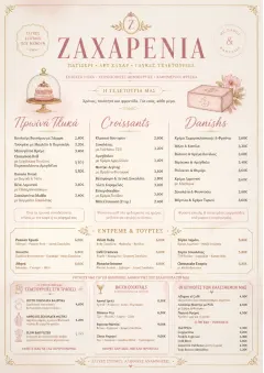 Patisserie Elegant menu template preview