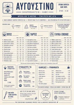 Cafe Dessert Case menu template preview