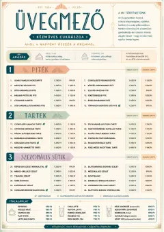 Cafe Dessert Case menu template preview