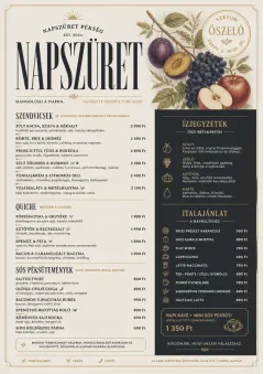 Seasonal Pastry menu template preview