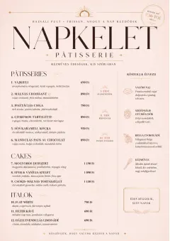 Patisserie Counter menu template preview