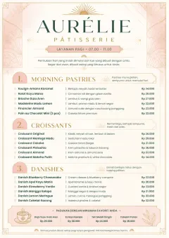 Patisserie Elegant menu template preview