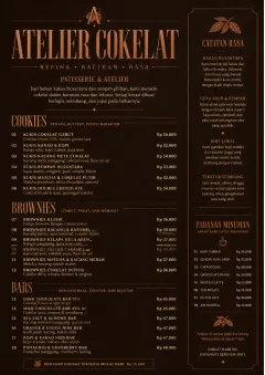 Chocolate Atelier menu template preview