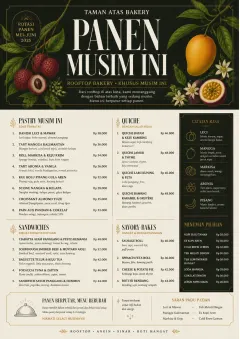 Seasonal Pastry menu template preview