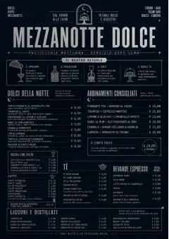 Midnight Sweets menu template preview
