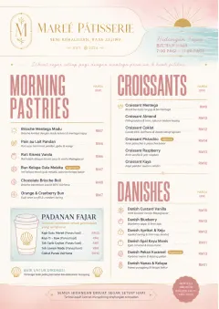Patisserie Elegant menu template preview