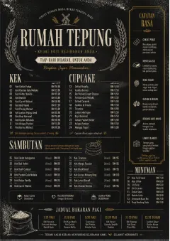 Bakery Rustic menu template preview