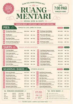 Cafe Dessert Case menu template preview