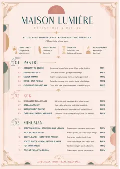 Patisserie Counter menu template preview