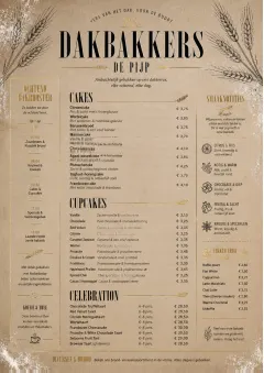 Bakery Rustic menu template preview