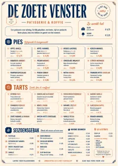 Cafe Dessert Case menu template preview