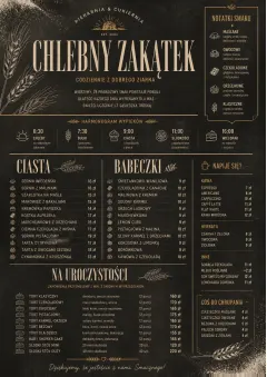 Bakery Rustic menu template preview