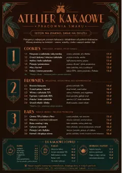 Chocolate Atelier menu template preview